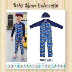 baju renang lengan panjang fish  large